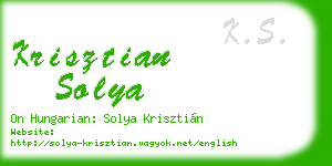 krisztian solya business card